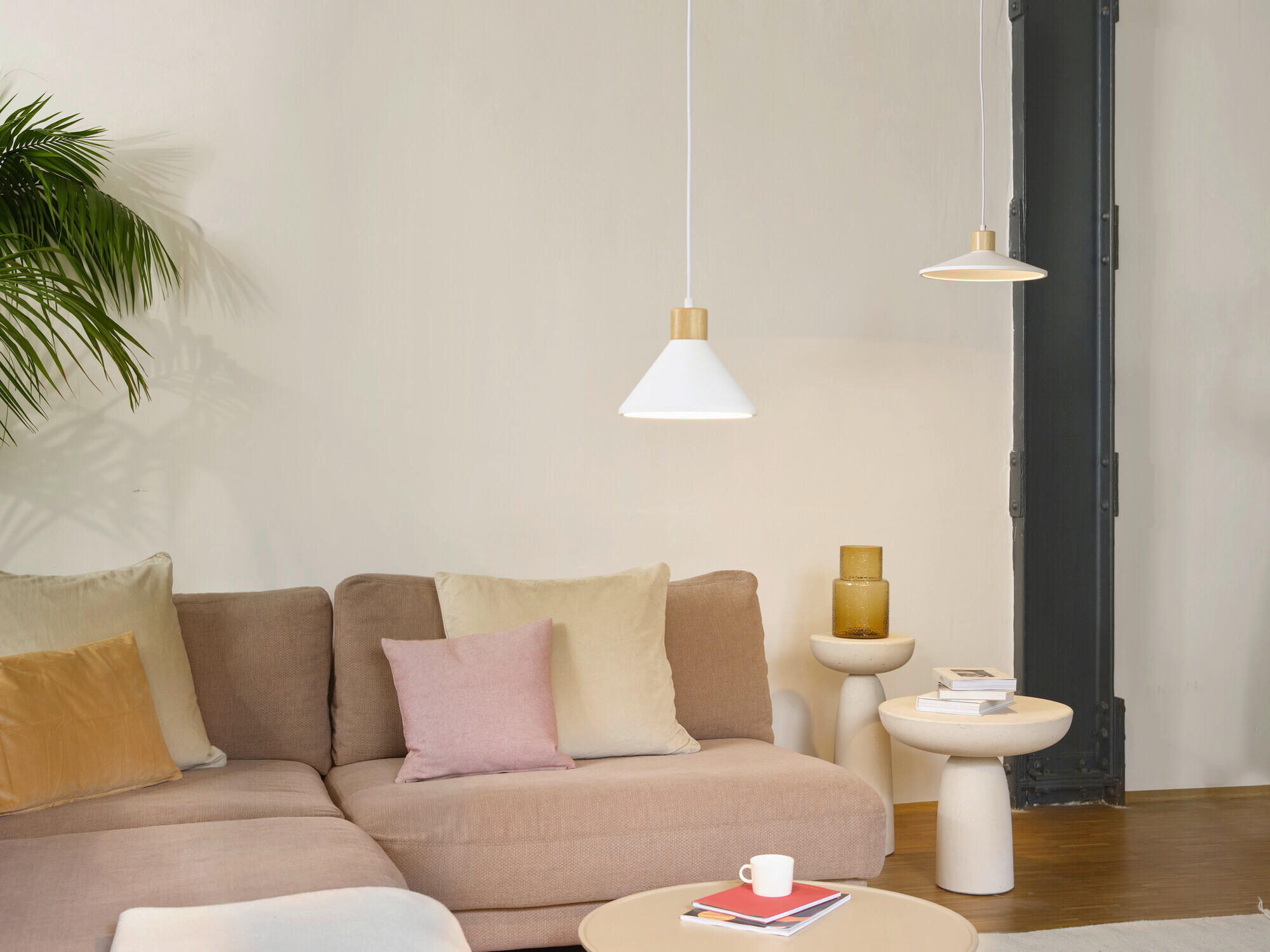 HÄNGELEUCHTE 22/122.5 cm  - Hellbraun/Weiß, Basics, Holz/Stein (22/122.5cm) - Osram