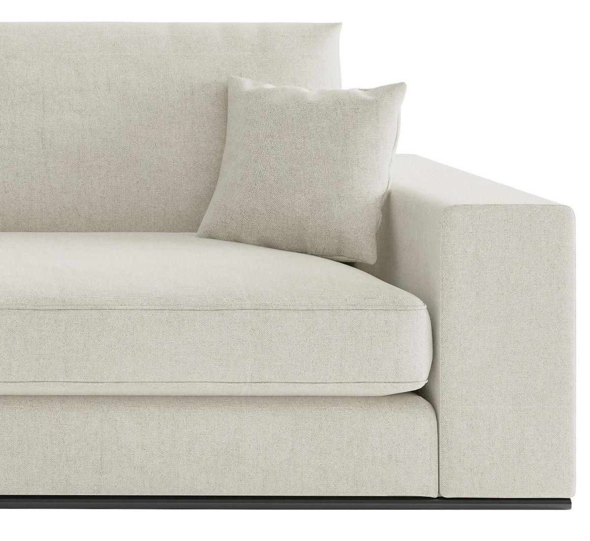 SITZGARNITUR in Webstoff Beige  - Beige/Schwarz, Design, Holz/Textil (278/85/103cm) - Livetastic