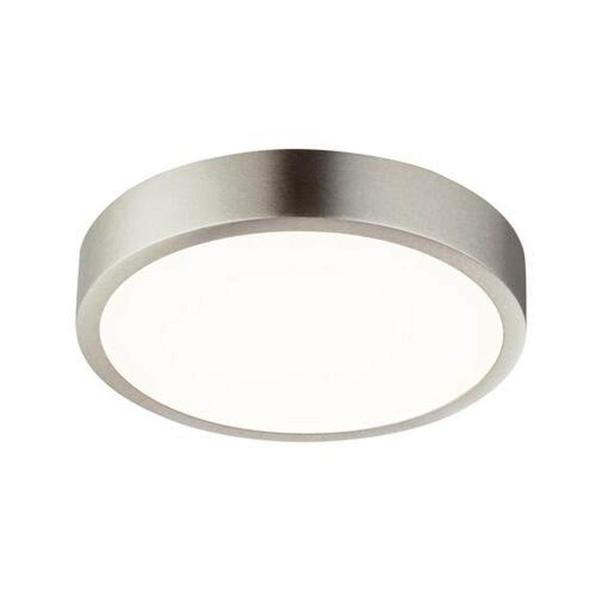 PLAFONIERĂ CU LED - culoare nichel, Basics, plastic/metal (14.5/2.6cm)