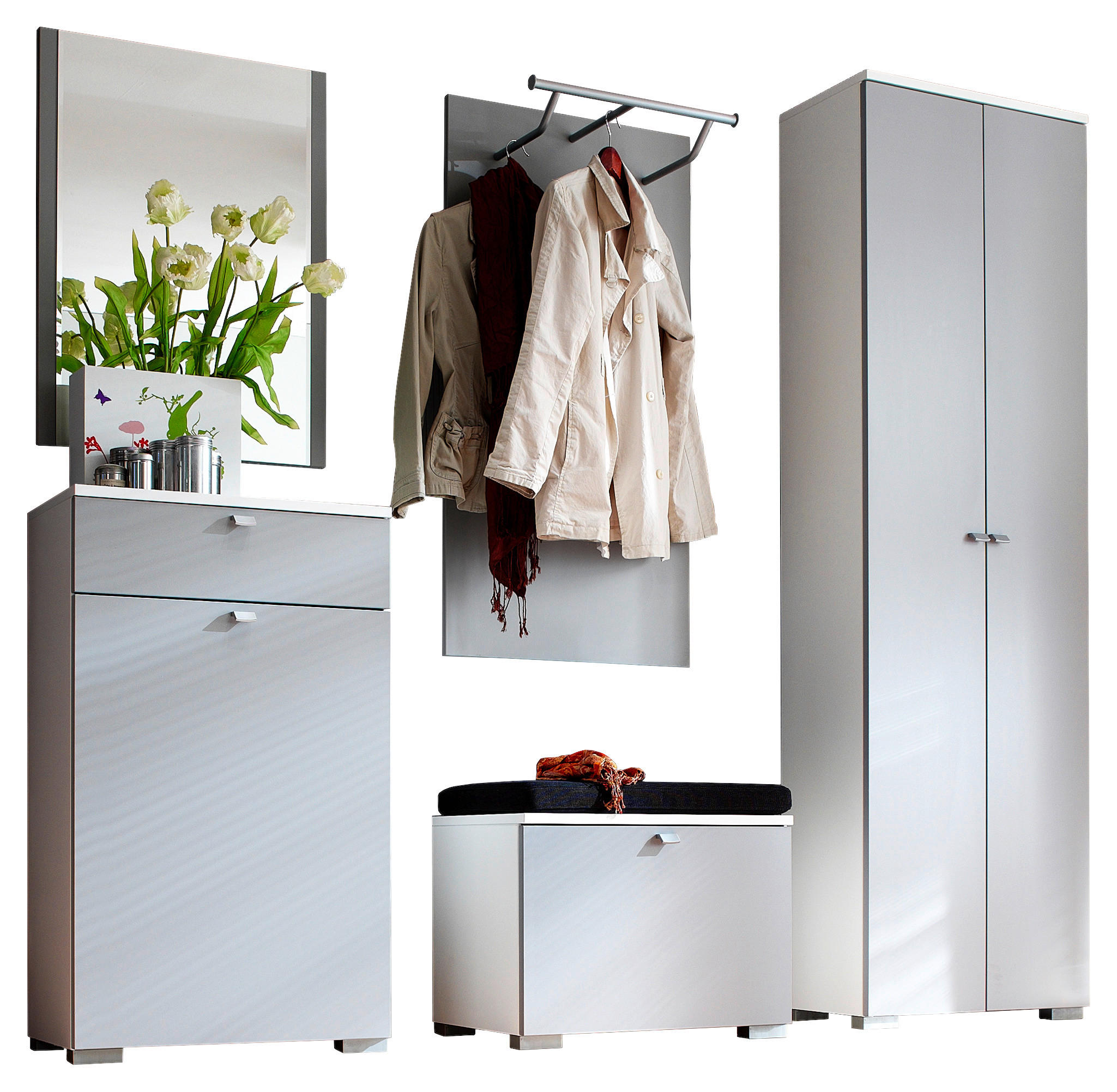 Moderano Garderobe Grau, 210x200x42 cm