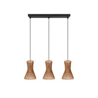 HÄNGELEUCHTE 75/20/150 cm   - Schwarz/Braun, LIFESTYLE, Papier (75/20/150cm)