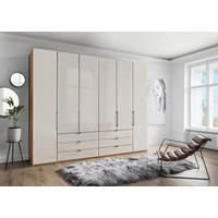FALTTÜRENSCHRANK 300/236/58 cm 4-türig Champagner, Eiche Bianco  - Schieferfarben/Eiche Bianco, KONVENTIONELL, Glas/Holzwerkstoff (300/236/58cm) - Dieter Knoll