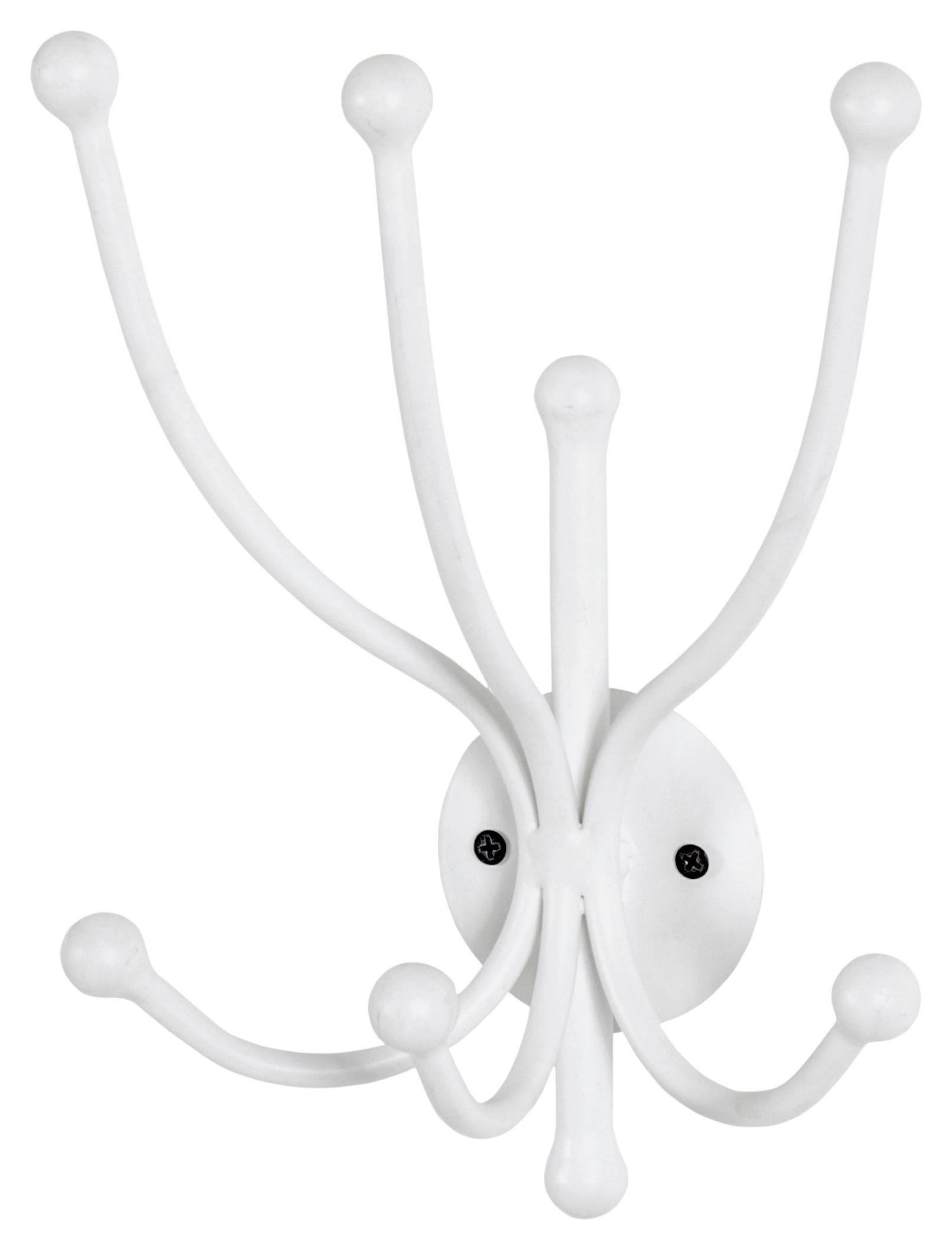 NÁSTENNÝ VEŠIAK - biela, Design, kov (19/29/14cm)