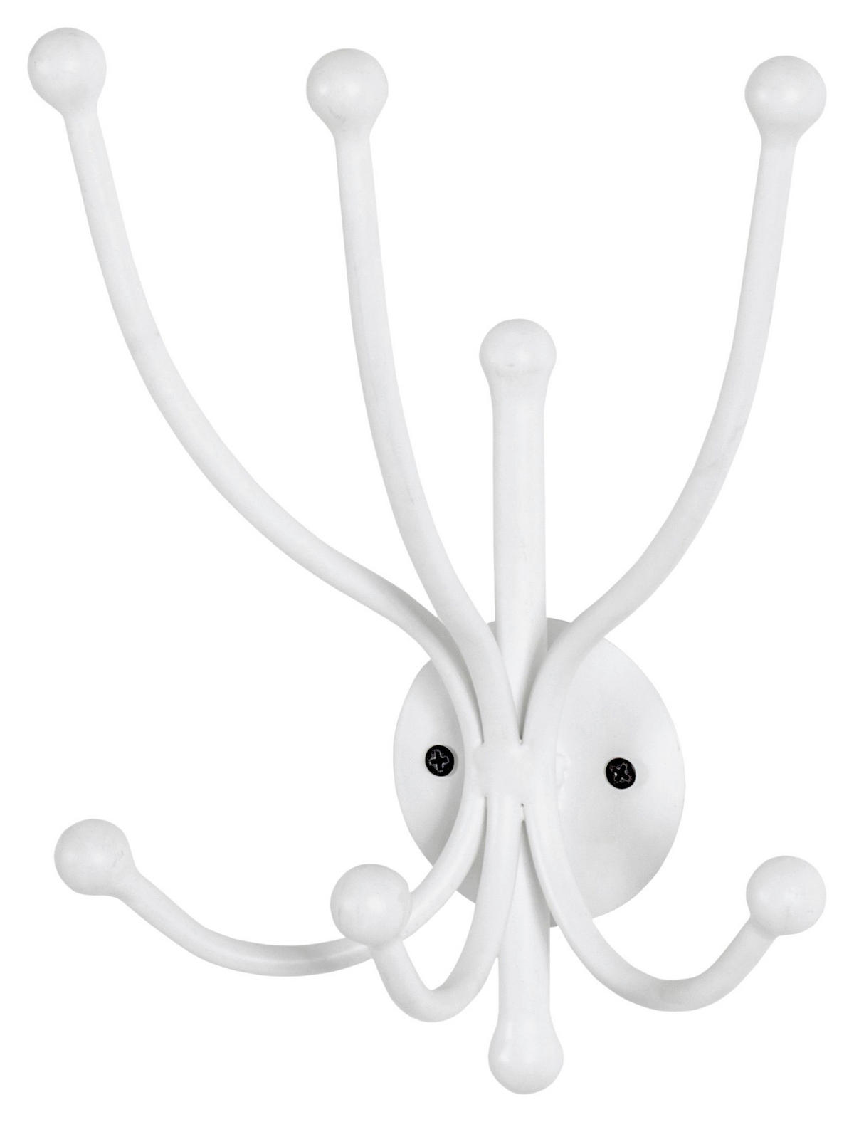 NÁSTĚNNÁ ŠATNA - bílá, Design, kov (19/29/14cm)