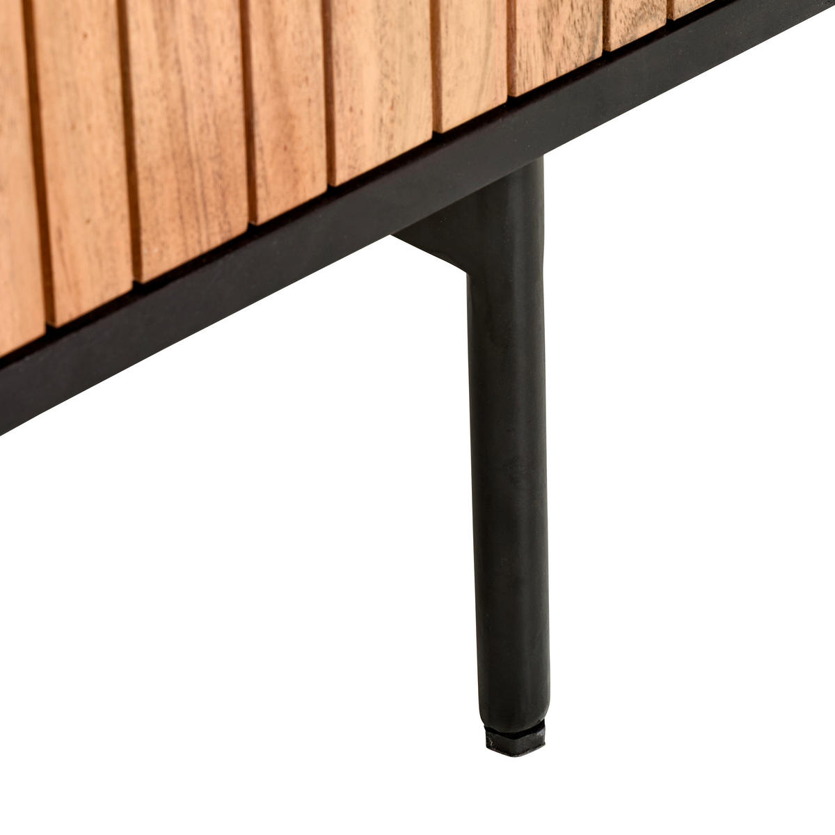 HIGHBOARD  in 150/135/40 cm  - Schwarz/Akaziefarben, KONVENTIONELL, Glas/Holz (150/135/40cm) - Livetastic