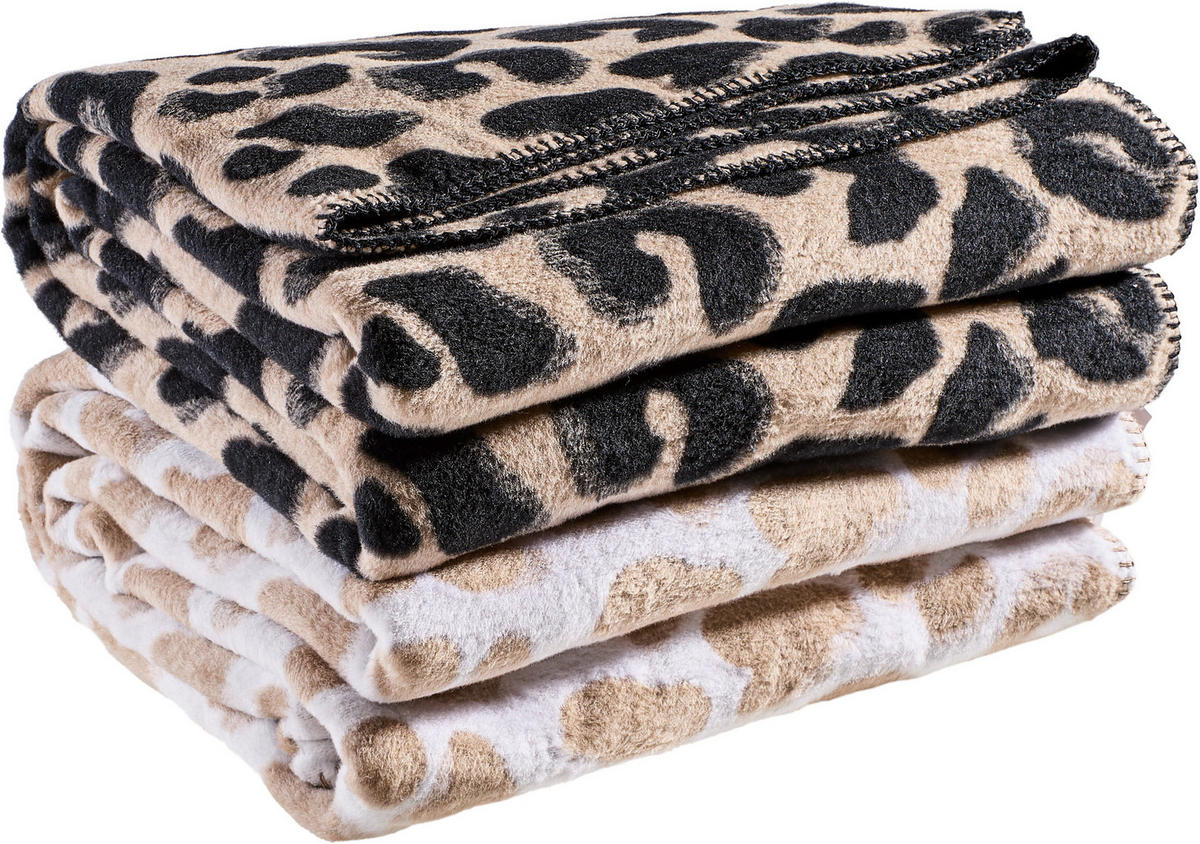 PLÉD 150/200 cm  - fekete/taupe, Trend, textil (150/200cm) - Dieter Knoll