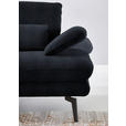 ECKSOFA in Chenille Schwarz  - Schwarz, Design, Textil/Metall (180/310cm) - Dieter Knoll