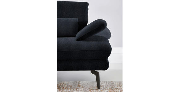 ECKSOFA in Chenille Schwarz 180/310 cm - Schwarz, Design, Textil/Metall (180/310cm) - Dieter Knoll