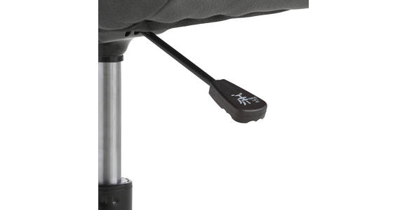 DREHSTUHL in Grau, Schwarz - Schwarz/Grau, KONVENTIONELL, Kunststoff/Textil (65/80-90/62cm) - Carryhome