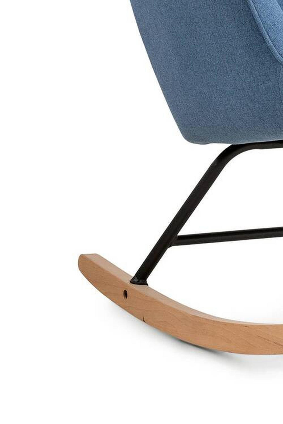 SCHAUKELSESSEL Webstoff Blau    - Blau/Buchefarben, MODERN, Holz/Textil (72/92/92cm) - MID.YOU