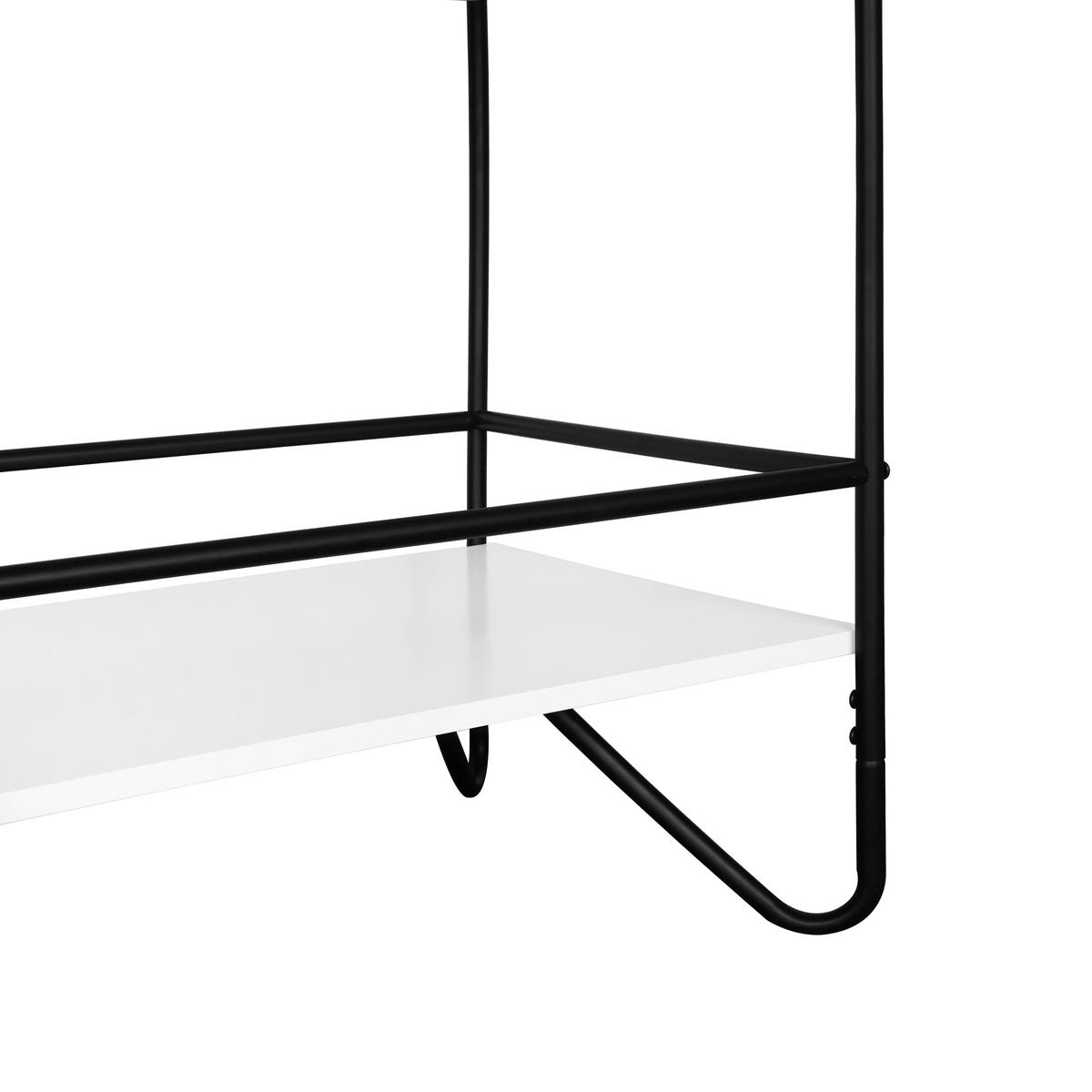 SERVIERWAGEN in Schwarz, Weiß  - Schwarz/Weiß, Basics, Holzwerkstoff/Metall (91/80,5/54cm) - MID.YOU