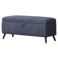 BETTBANK 145/45/50 cm   - Blau/Schwarz, Trend, Holz/Holzwerkstoff (145/45/50cm) - Esposa