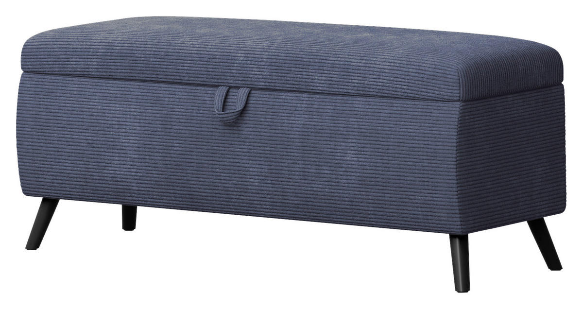 BETTBANK 145/45/50 cm   - Blau/Schwarz, Trend, Holz/Holzwerkstoff (145/45/50cm) - Esposa