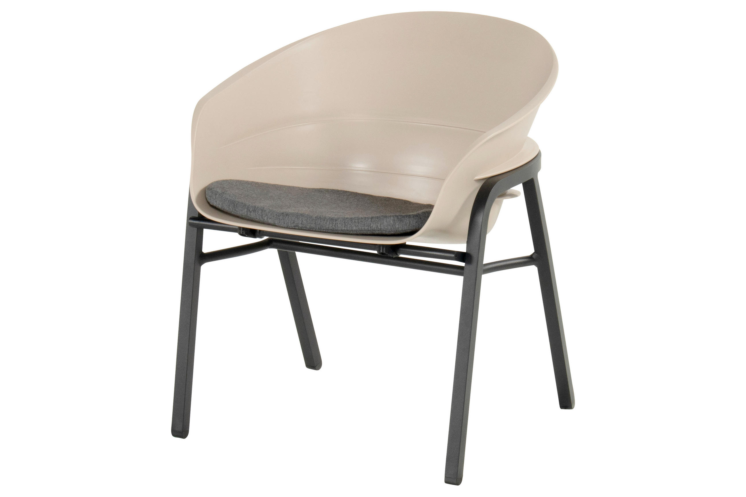 KŘESLO, kov, plast, černá, béžová hnědá - černá/béžová hnědá, Design, kov/plast (50/84/62cm)