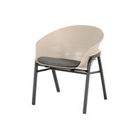 KŘESLO, kov, plast, černá, béžová hnědá - černá/béžová hnědá, Design, kov/plast (50/84/62cm)