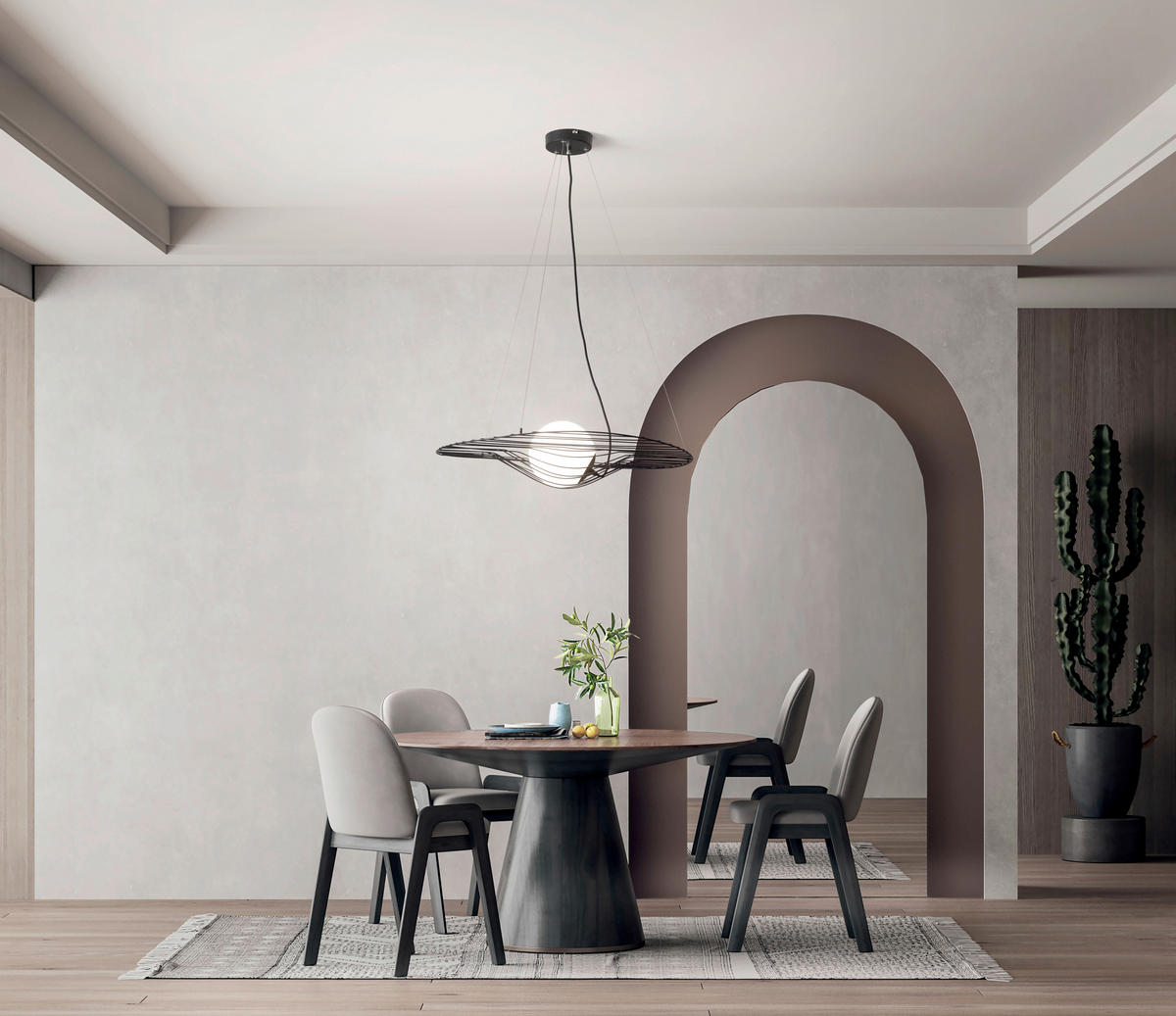 VISEČA SVETILKA  Homa      70/200 cm       - črna, Design, kovina (70/200cm)