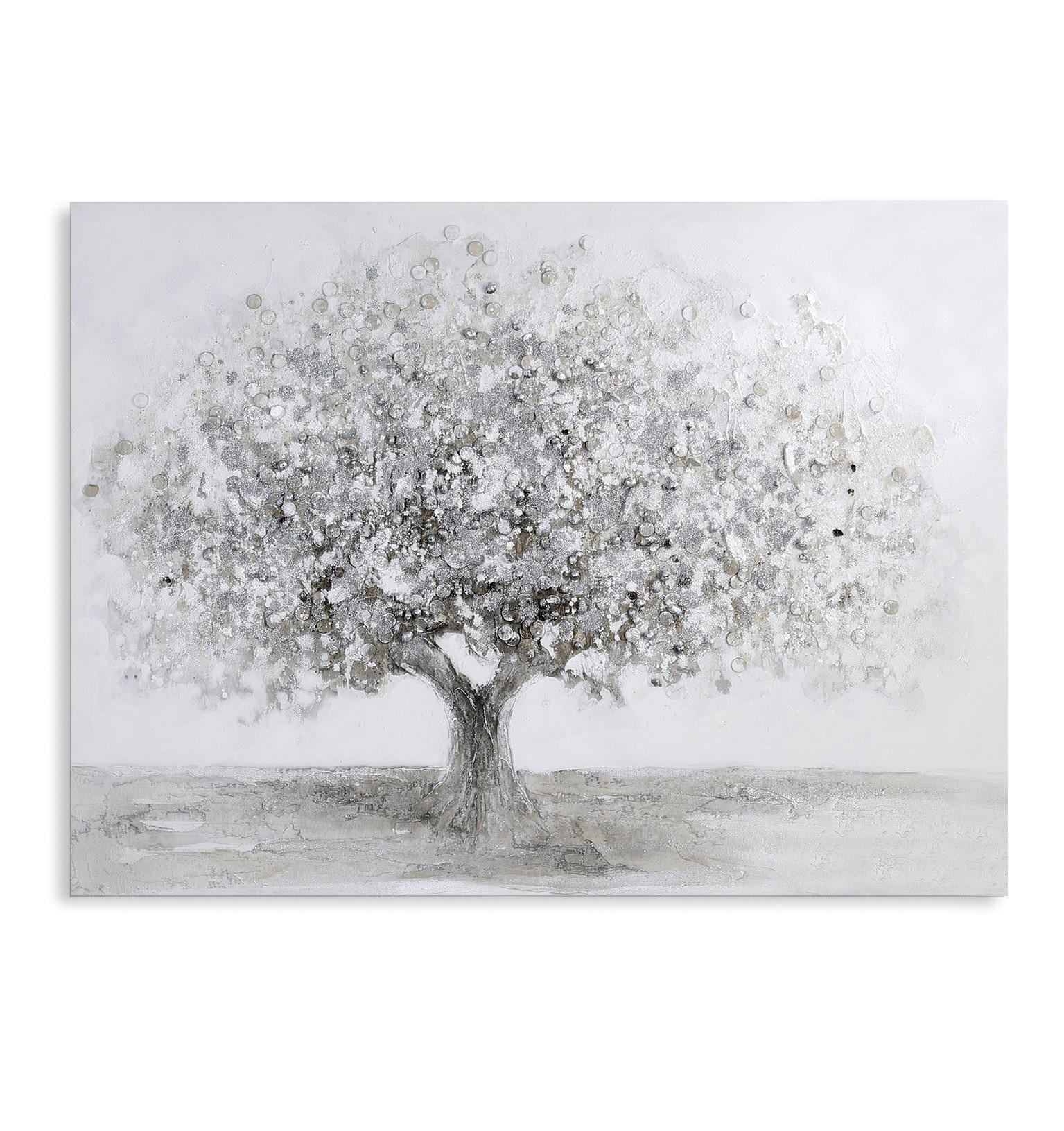 BILD Landschaft & Natur, Bäume 120/90 cm  - Silberfarben, Basics, Textil (120/90cm)