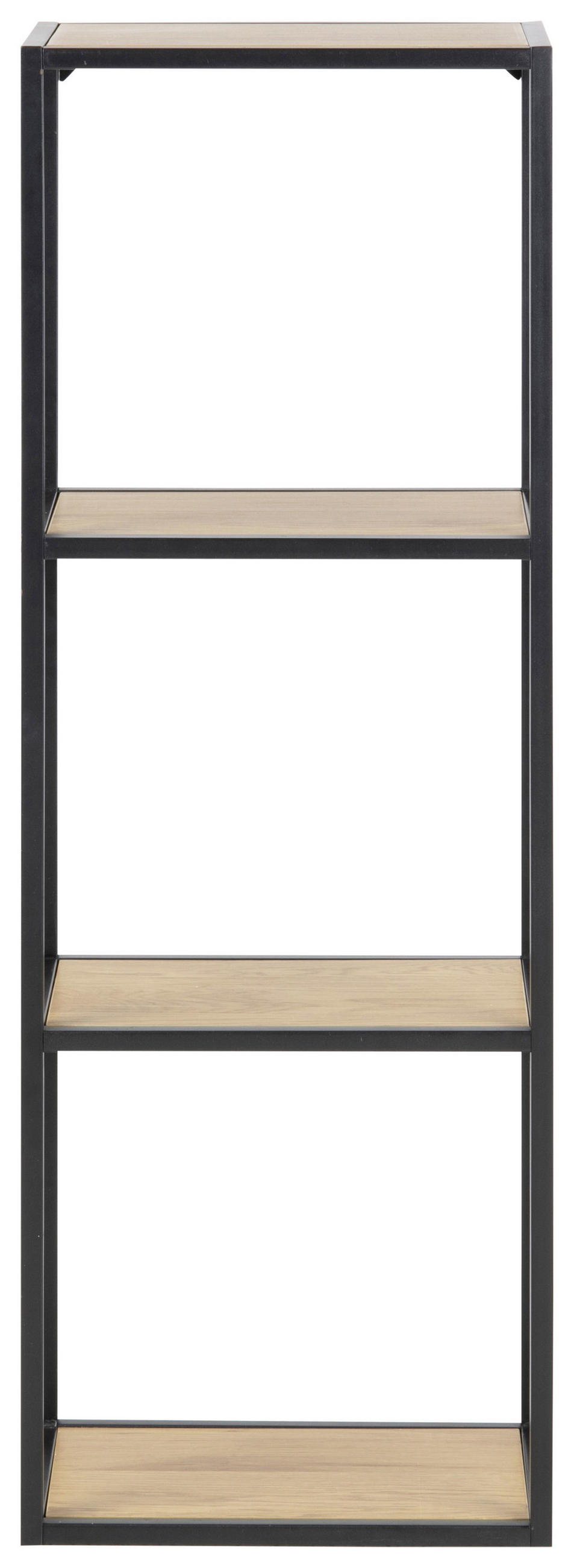 WANDREGAL Schwarz, Eichefarben - Eichefarben/Schwarz, Trend, Holzwerkstoff/Metall (37/108/24cm) - MID.YOU