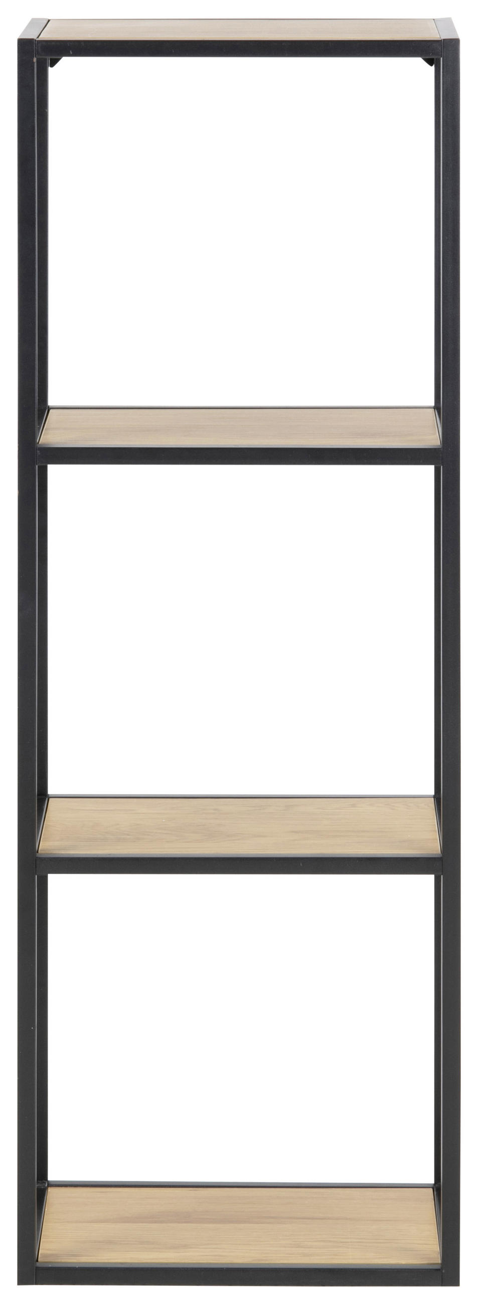 WANDREGAL 37/108/24 cm  - Eichefarben/Schwarz, Trend, Holzwerkstoff/Metall (37/108/24cm) - MID.YOU