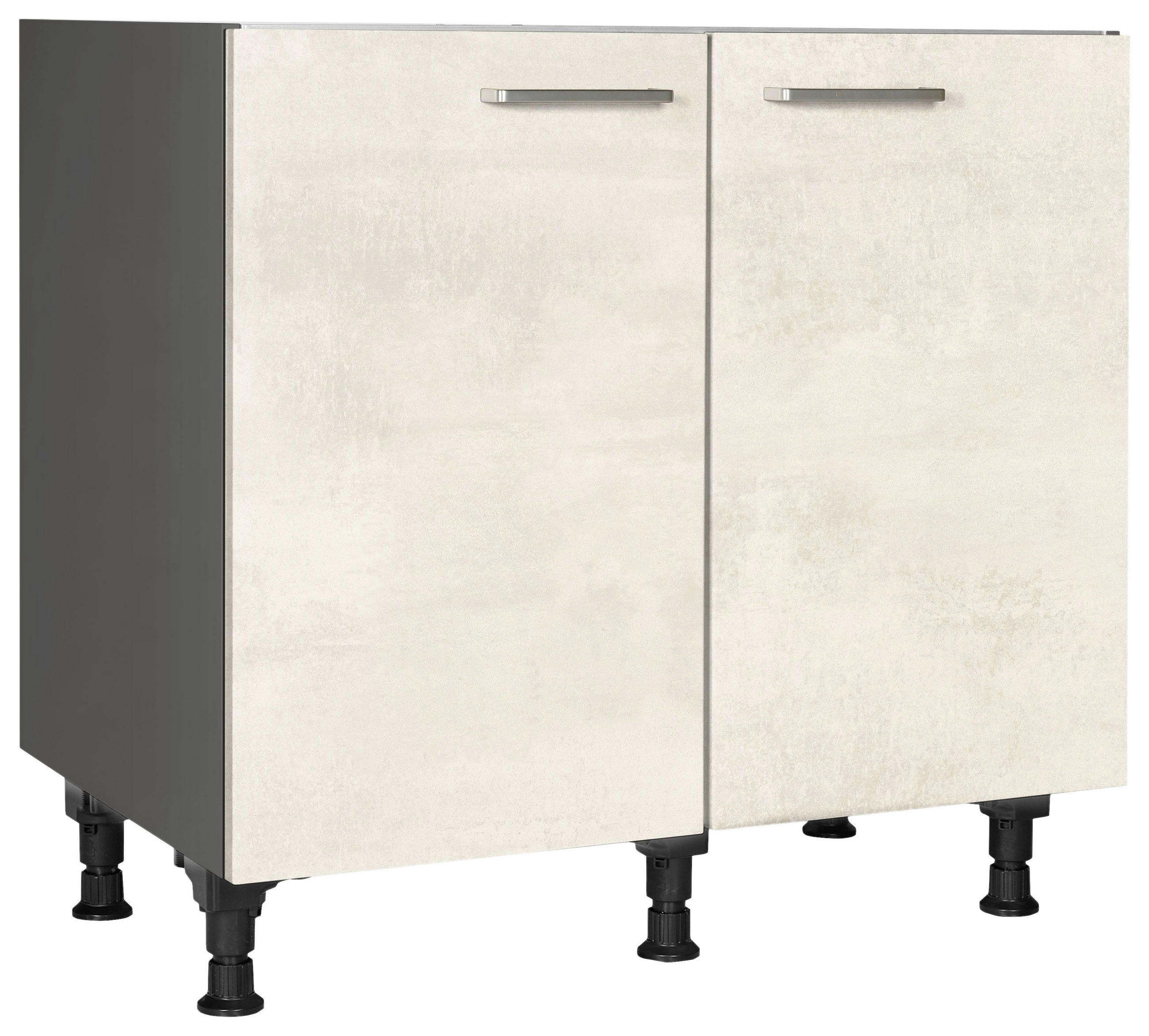 Nobilia Spülenunterschrank Riva Weiß 90x87x56 cm