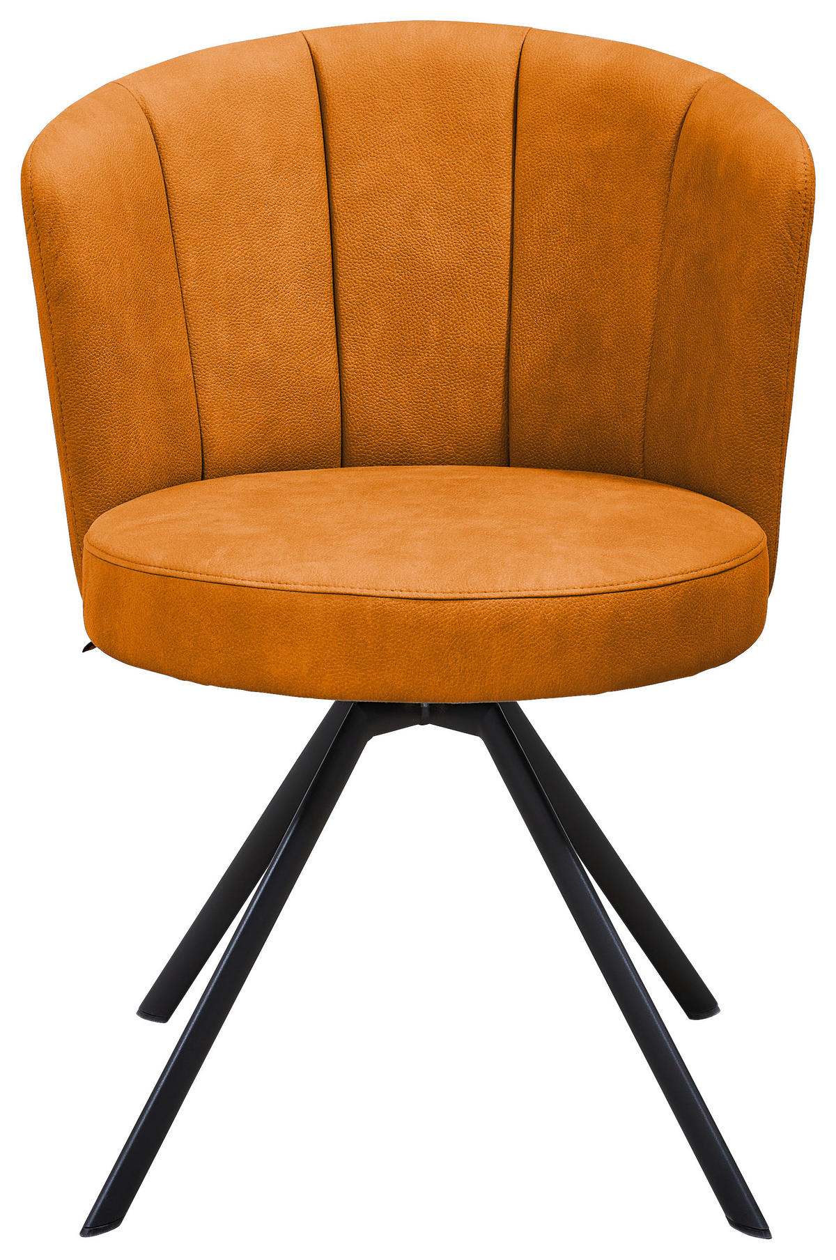 STUHL Anthrazit, Cognac  - Cognac/Anthrazit, Design, Textil/Metall (62/83/64cm) - Venjakob