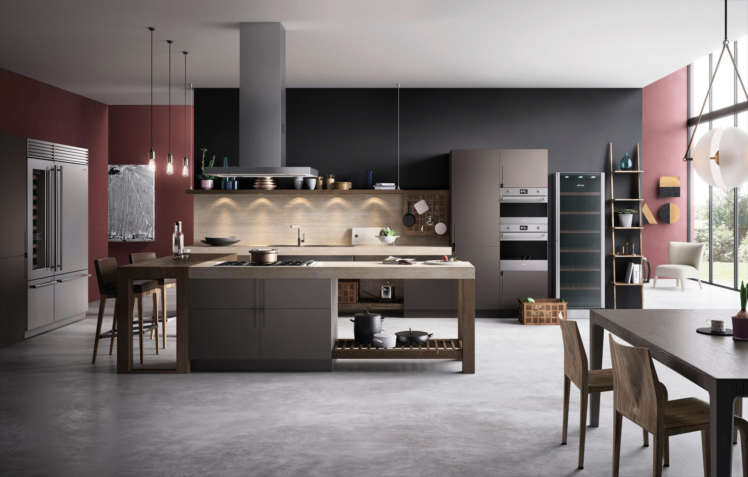 WEINKÜHLSCHRANK SCV115G  - Edelstahlfarben, Basics, Metall (65/185/60cm) - SMEG