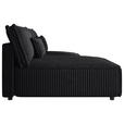ECKSOFA Anthrazit Cord Zierkissen, Rückenkissen, Schlaffunktion, Rücken echt  - Anthrazit/Schwarz, MODERN, Kunststoff/Textil (153/200cm) - Xora