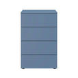 KOMMODE Primolar Garda, 50/79/41 cm, 4 Schublade(n)  - Blau/Schwarz, Design, Holzwerkstoff/Kunststoff (50/79/41cm) - Xora