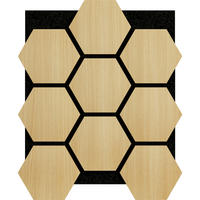 AKUSTIKPANEEL teilmassiv Sonido Hexagon  - Hellbraun/Eichefarben, KONVENTIONELL, Holzwerkstoff/Kunststoff (76/57.4/1.8cm) - Novel