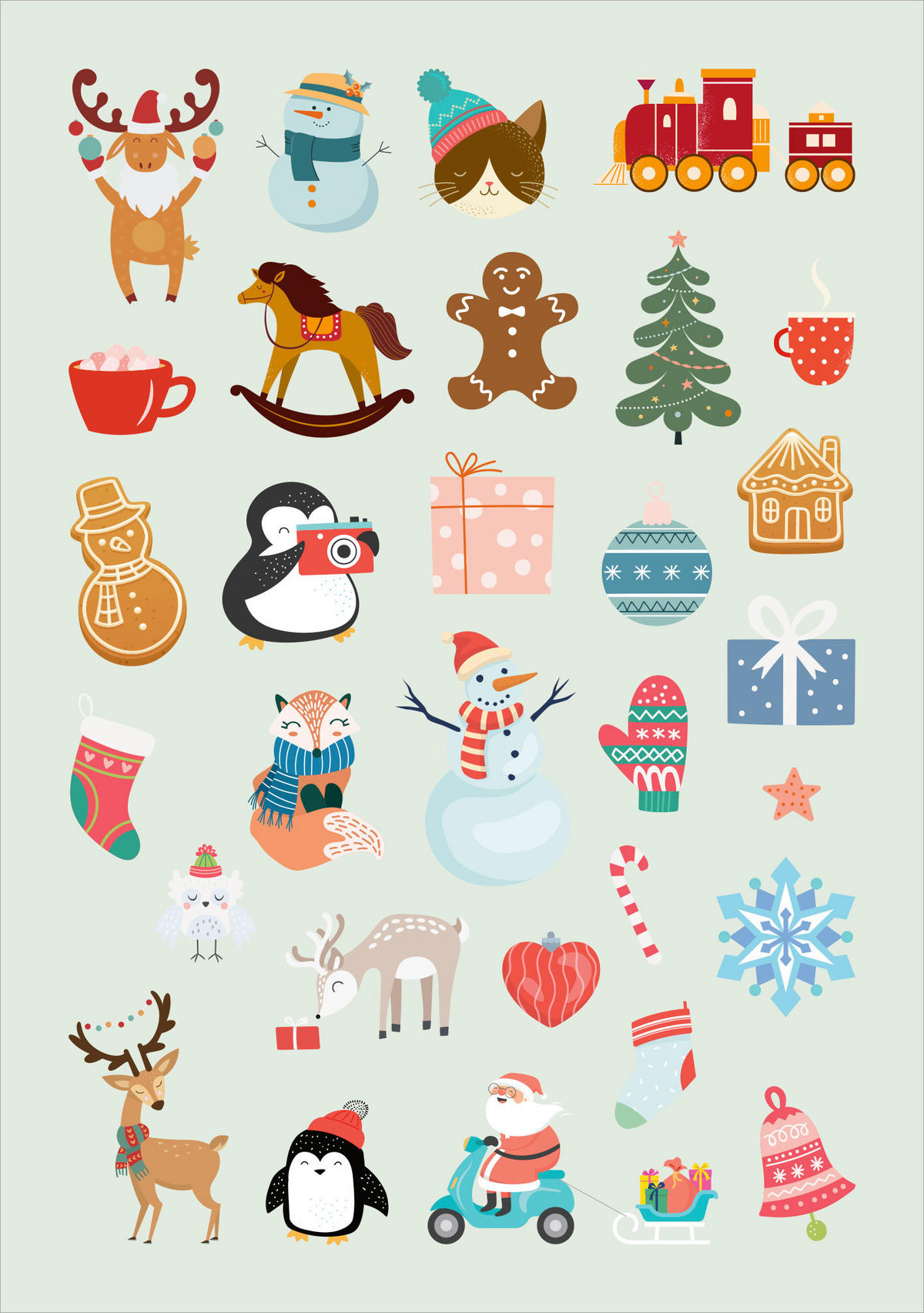 BUCH Weihnachtssticker  - Multicolor, Basics, Papier (13,6/18,2/0,4cm)