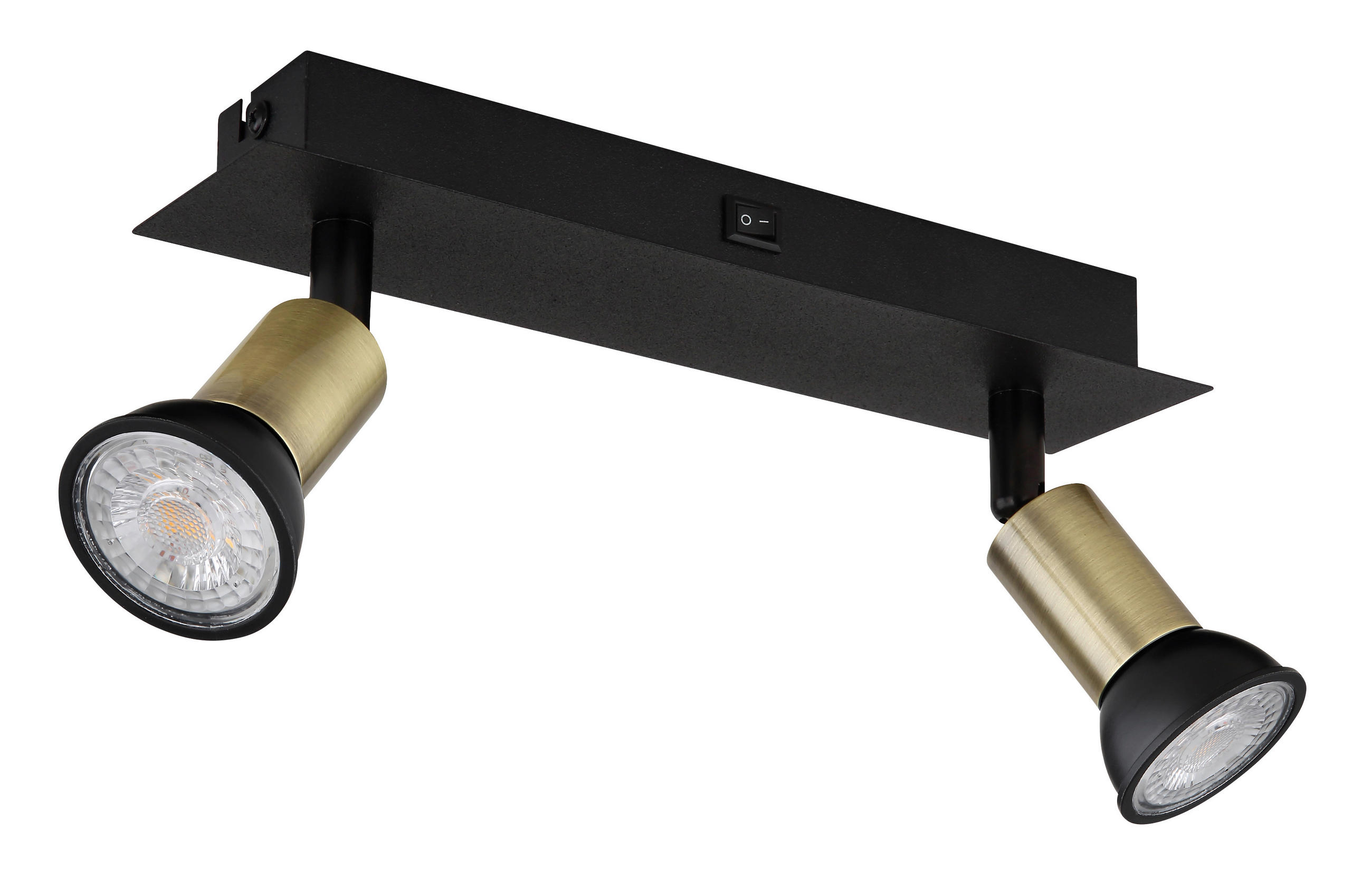 PROIECTOR - auriu/negru, Design, metal (25/6/9cm) - Globo
