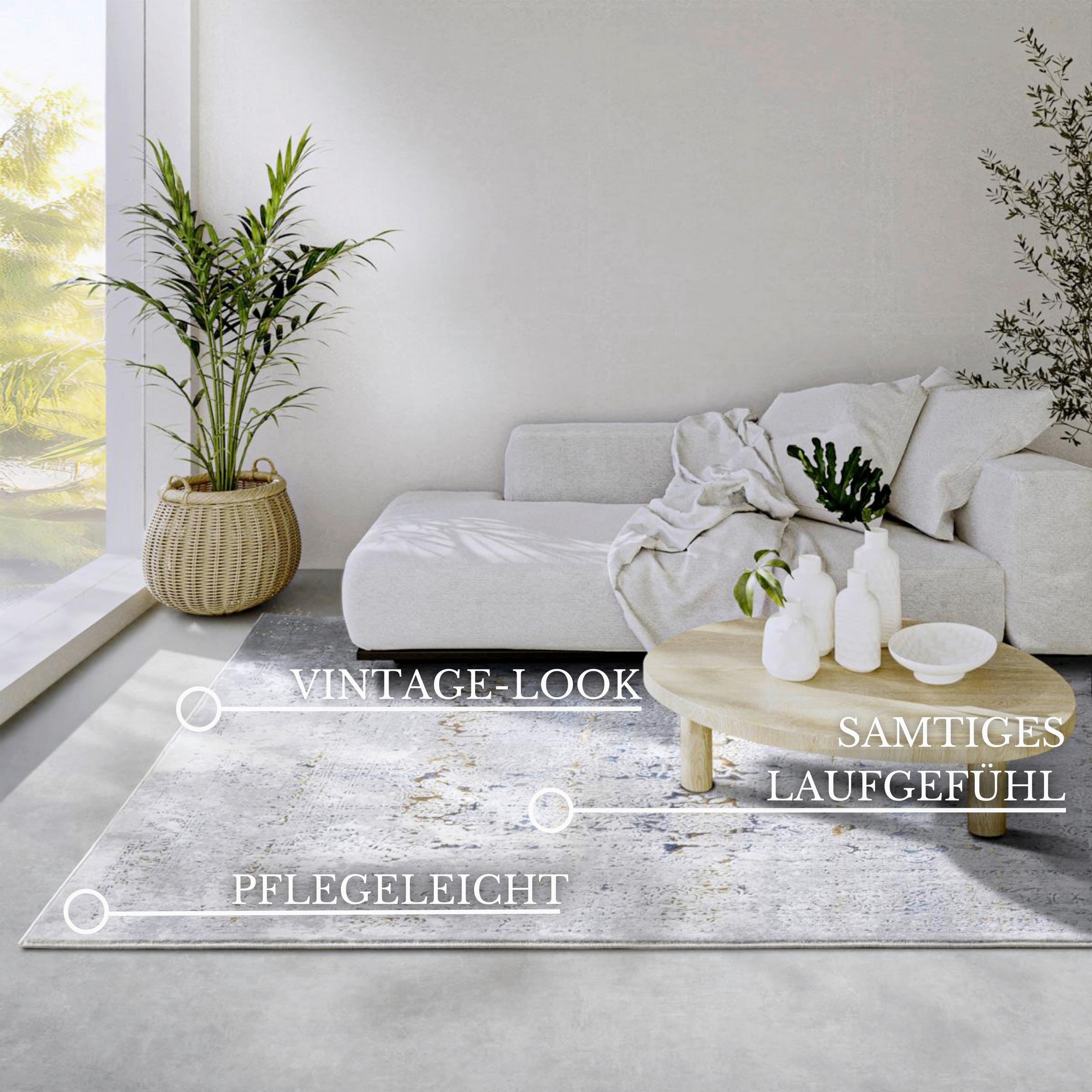 VINTAGE-TEPPICH 155/235 cm Kollektion 1809 Creme, Multicolor  - Multicolor/Creme, Design, Kunststoff/Textil (155/235cm) - Villeroy & Boch