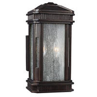 VÄGGLAMPA UTOMHUS - bronsfärgad, Basics, metall/glas (17,2/16,5/35,9cm) - Elstead Lighting