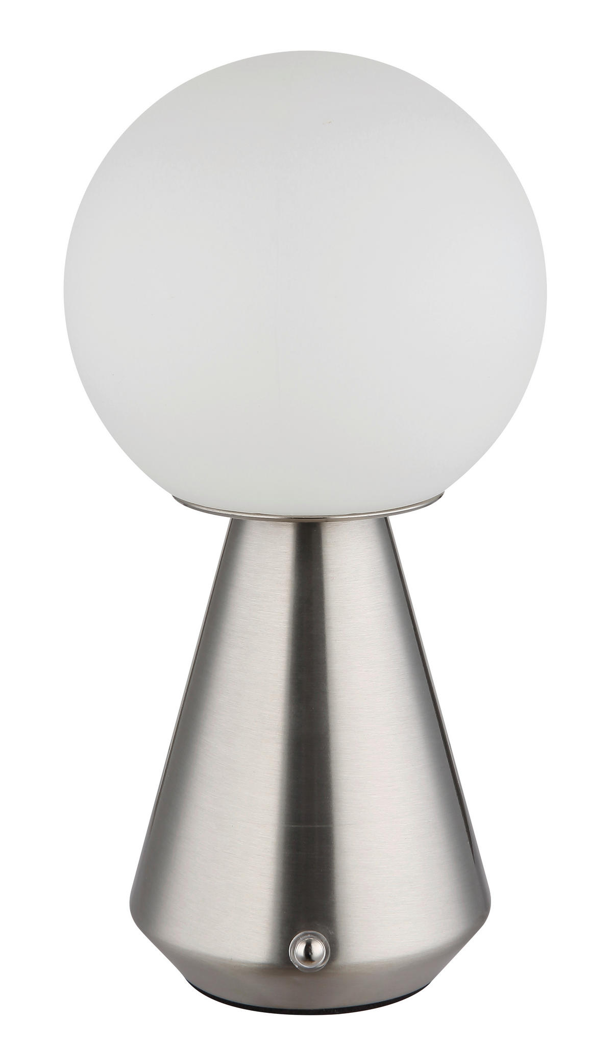 AKKU-TISCHLEUCHTE SORA 12/23,5 cm   - Weiß/Nickelfarben, Design, Kunststoff/Metall (12/23,5cm) - Globo