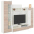 WOHNWAND Eichefarben, Weiß - Eichefarben/Alufarben, KONVENTIONELL, Glas/Holzwerkstoff (229cm) - Cantus