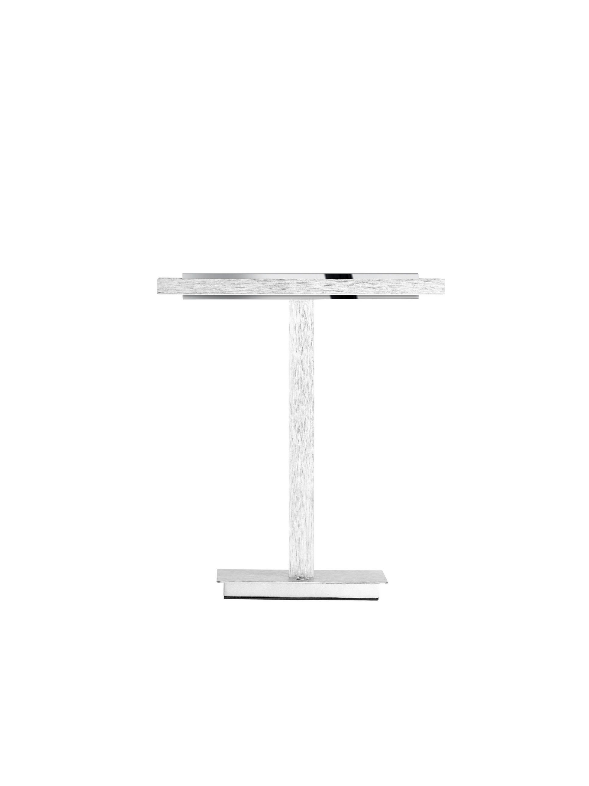 LED-TISCHLEUCHTE Ben 40.5/9.5/40 cm   - Nickelfarben, Design, Metall (40.5/9.5/40cm) - elements by BANKAMP