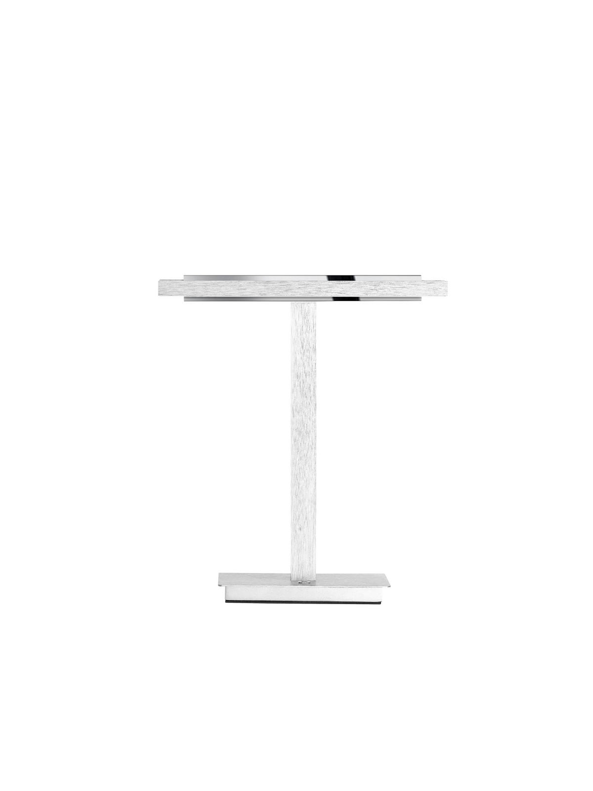 LED-TISCHLEUCHTE Ben 40.5/9.5/40 cm   - Nickelfarben, Design, Metall (40.5/9.5/40cm) - elements by BANKAMP