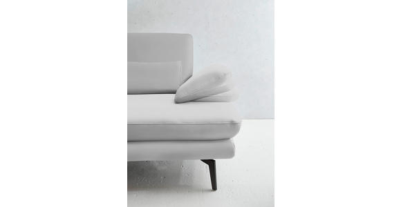 3-SITZER-SOFA in Leder Weiß - Schwarz/Weiß, Design, Leder/Metall (222/86/104cm) - Dieter Knoll