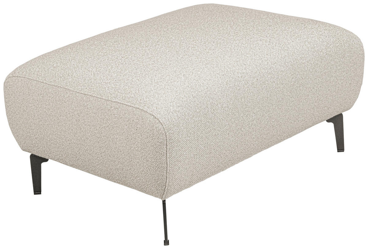 PALL i trä, textil vit  - vit/svart, Design, metall/trä (88/44/65cm) - Pure Home Comfort