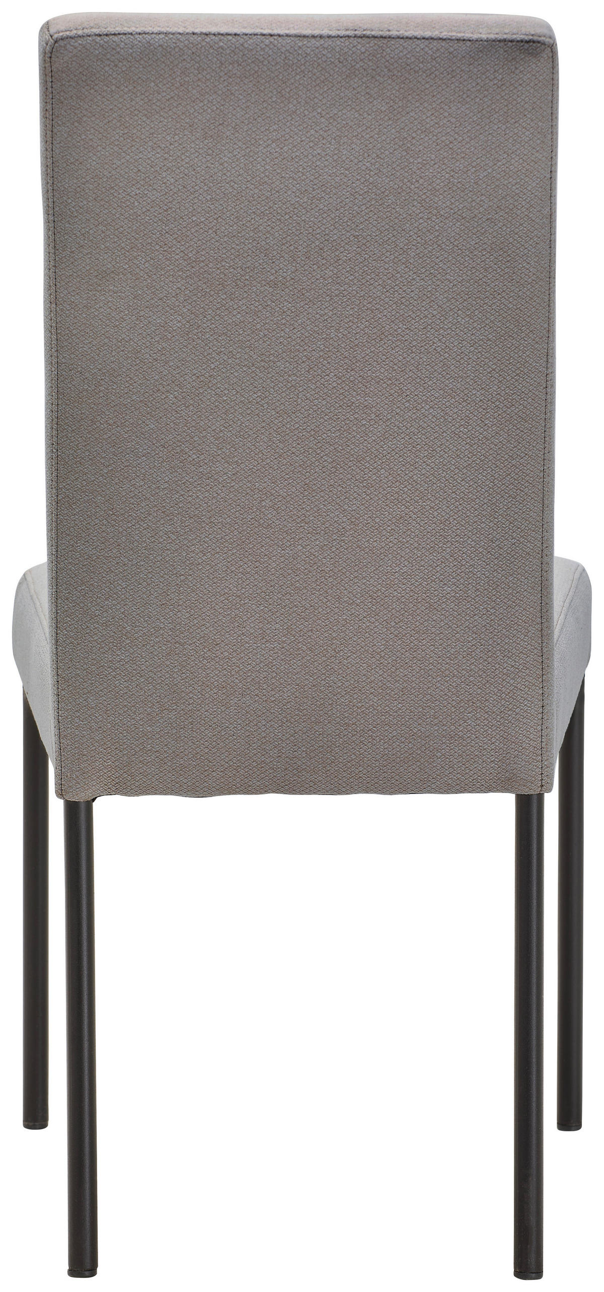 STUHL  in Eisen Webstoff Metall, Textil  - Hellgrau/Schwarz, Design, Textil/Metall (46/91/61cm) - home24