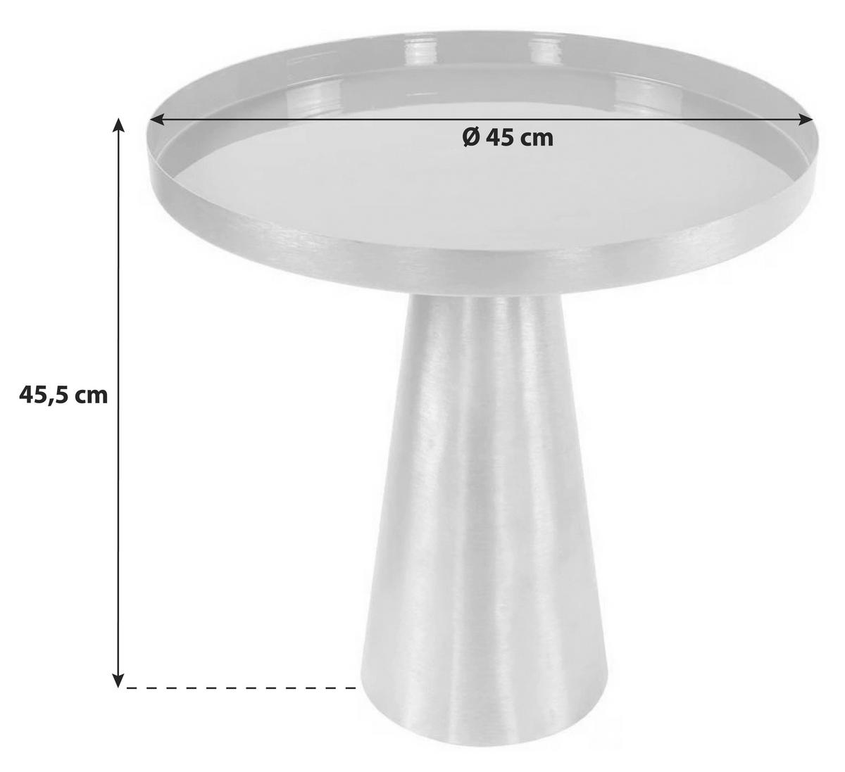 BEISTELLTISCH Beige, Pflaume  - Pflaume/Beige, Basics, Metall (45/45,5cm) - Kayoom