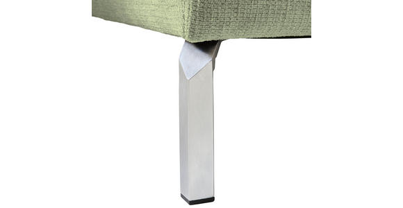ECKSOFA Olivgrün Flachgewebe - Chromfarben/Olivgrün, KONVENTIONELL, Textil/Metall (282/224cm) - Hom`in