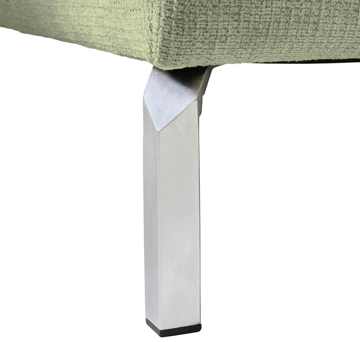 ECKSOFA Olivgrün Flachgewebe  - Chromfarben/Olivgrün, KONVENTIONELL, Textil/Metall (282/224cm) - Hom`in