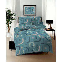 POSTELJNINA Elements 140/200 cm saten modra  - modra, Konvencionalno, tekstil (140/200cm) - Kaeppel