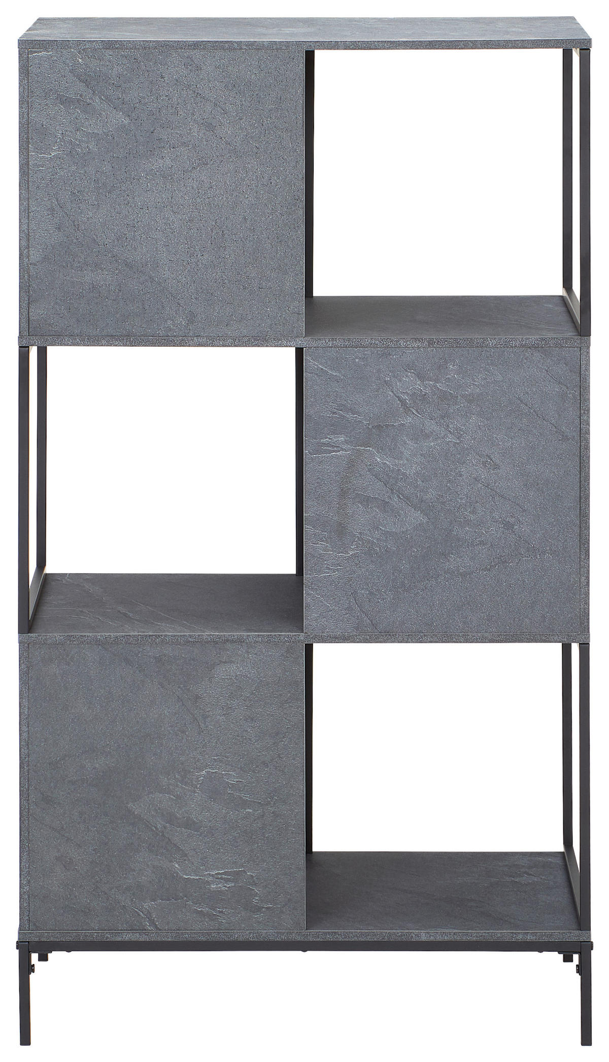 ETAJERĂ  70/122/35 cm gri, negru  - negru/gri, Modern, metal/material pe bază de lemn (70/122/35cm) - PBJ