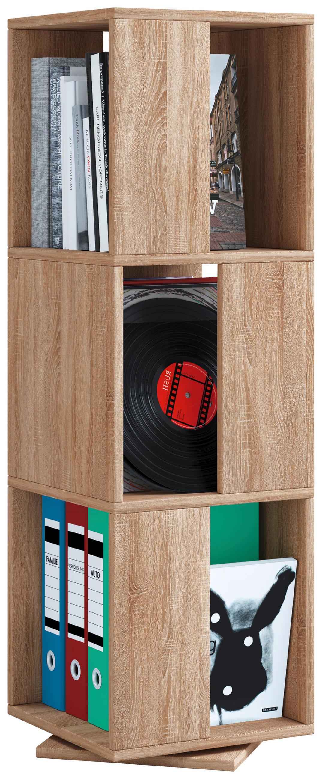 DREHREGAL Sonoma Eiche  - Sonoma Eiche, Basics, Holzwerkstoff (34/109/34cm) - MID.YOU