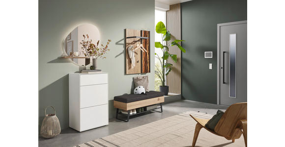 SCHUHSCHRANK Kernbirke massiv Weiß  - Weiß, Design, Holz (59/98/39cm) - Johann Jakob