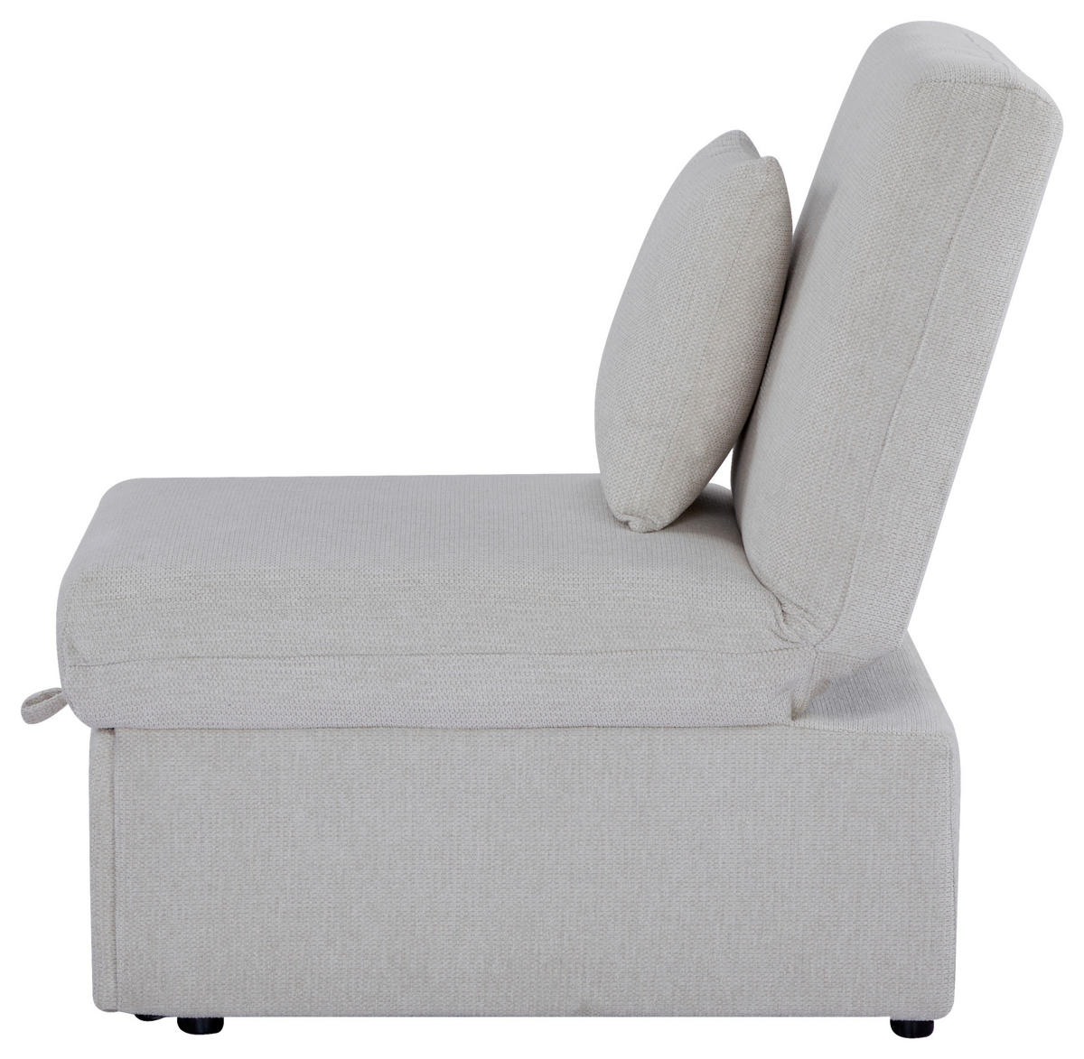 SCHLAFSESSEL in Samt Beige  - Beige/Schwarz, Design, Holz/Kunststoff (70/95/97cm) - Livetastic