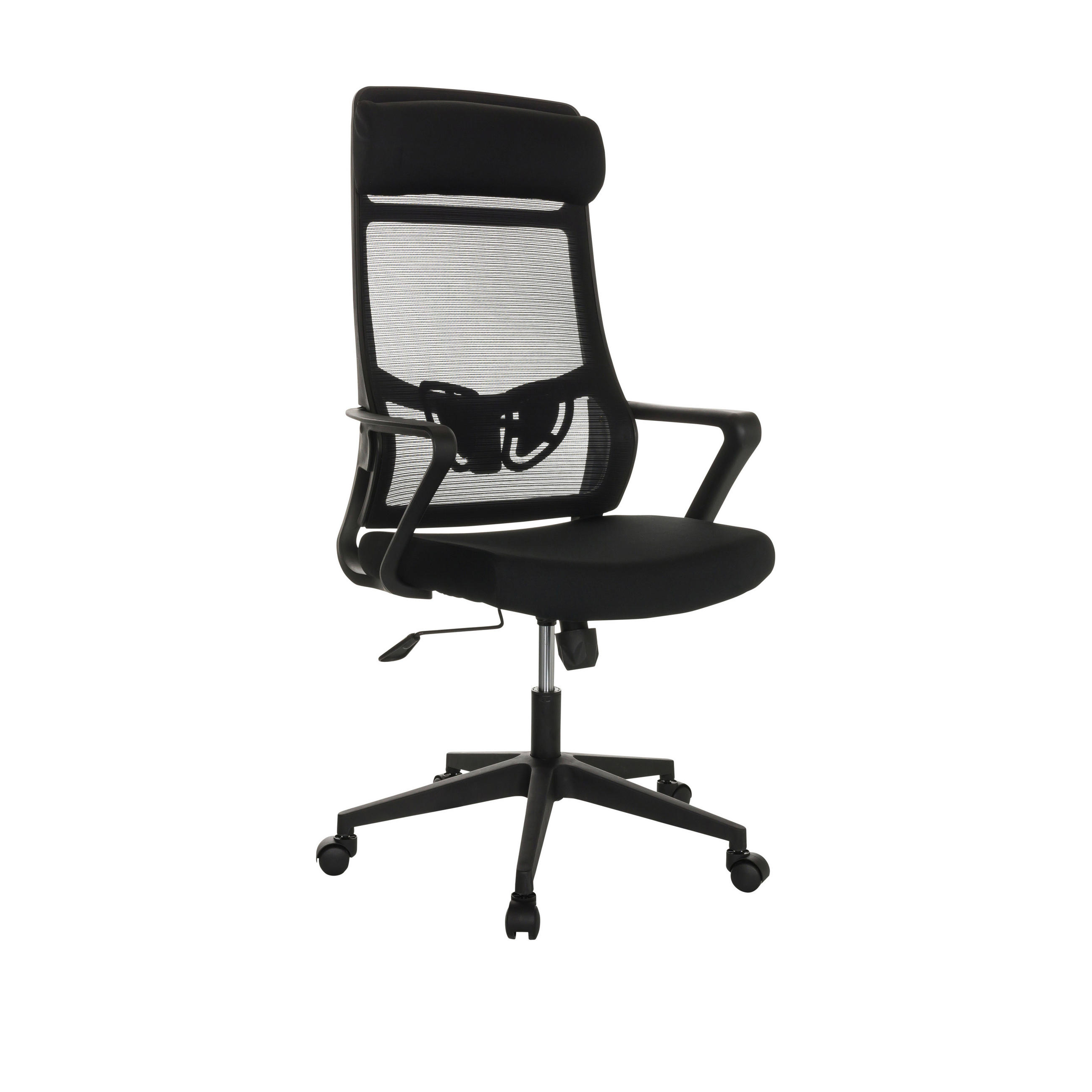 OTOČNÁ ŽIDLE, černá - černá, Basics, textil/plast (69/122-132/69cm) - MID.YOU