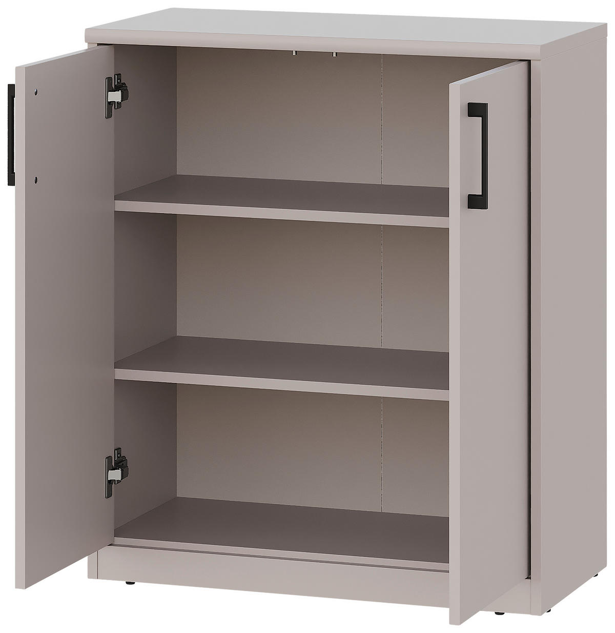 COMODĂ 72/84/36 cm  - cașmir/negru, Basics, plastic/material pe bază de lemn (72/84/36cm) - Xora